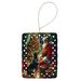 Doberman Pinscher And Santa Claus Porcelain Ornament Christmas Tree Hanging Decorations For Home Christmas Holiday, Rectangle, Gift, Multicolor_maomaolike.com