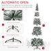 9 Ft Unlit Snow-Flocked Slim Pine Artificial Christmas Tree With Realistic Branches And 1084 Tips_maomaolike.com
