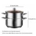 1pc, Steamer Pot, Stainless Steel Steaming And Cooking Integrated Pot With Lid, Universal For Induction Cooker, Gas Stove, And Electric Stove_maomaolike.com