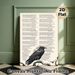 The Raven By Edgar Allan Poe Painting Poster, Vintage Monochrome Raven & Full Poem Text Poster, Classic Gothic Literary Decor For Home Study, Living_maomaolike.com
