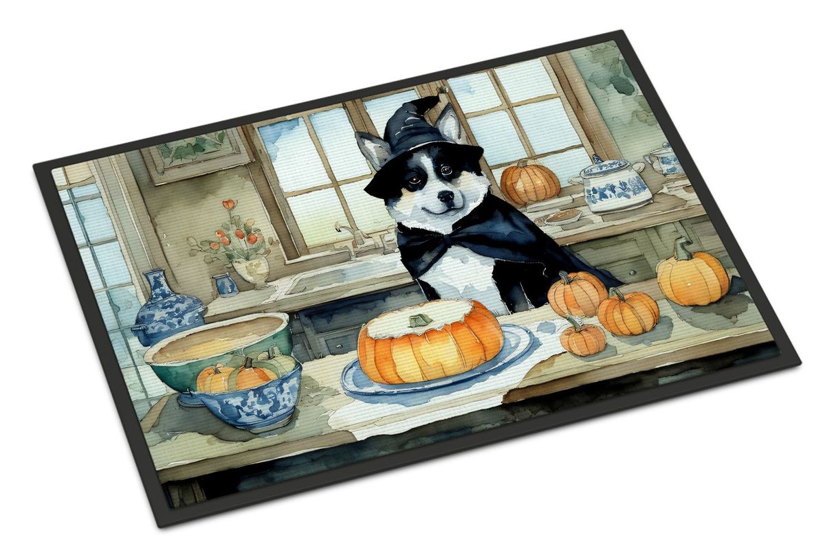 Akita Fall Kitchen Pumpkins Doormat Front Door Mat Indoor Outdoor Rugs For Entryway, Non Slip Washable Low Pile, 24H X 36W_maomaolike.com