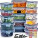 Food Storage Containers Set - BPA-Free Plastic Meal Prep Containers Microwave & Freezer Safe Stackable Kitchen Organizers For Fridge & Pantry_maomaolike.com