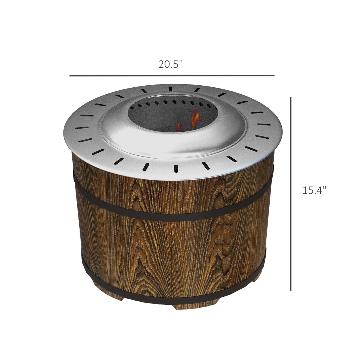 Smokeless Fire Pit, Portable Camping Bonfire Stove With Mat For Backyard, Patio, Picnic, Magnesium Oxide, Brown_maomaolike.com