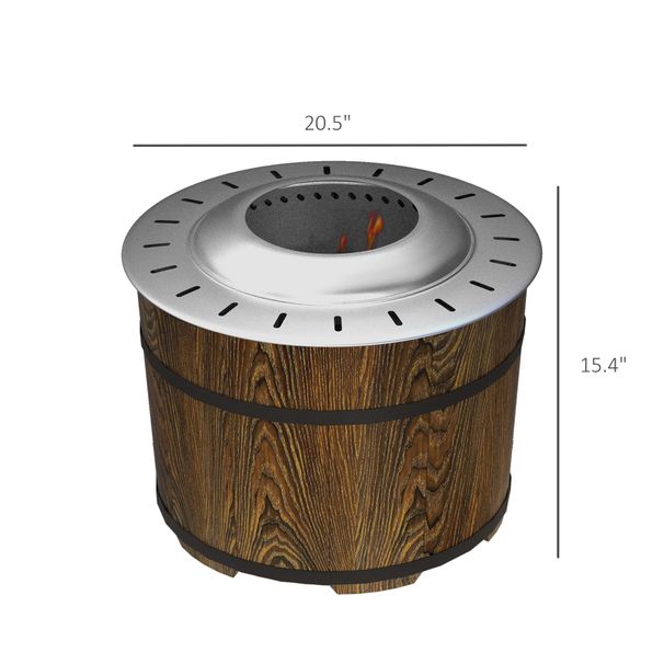 Smokeless Fire Pit, Portable Camping Bonfire Stove With Mat For Backyard, Patio, Picnic, Magnesium Oxide, Brown_maomaolike.com