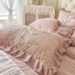 Thickened Warm Milk Velvet Quilted Skirt Single Piece Coral Fleece Bed Cover Three-Piece Set Non-Slip Winter Princess Style_maomaolike.com