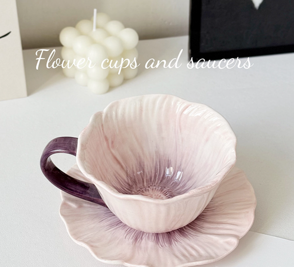 Particularly Beautiful Design Sense Niche High-Value Latte For Women Exquisite Coffee Cup And Saucer Set_maomaolike.com