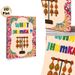 Jhumka Themed Painting Poster, Vibrant Ethnic Style Poster, Colorful Indian Jhumka Earrings With Intricate Floral Border, Eye-catching Cultural Decor_maomaolike.com