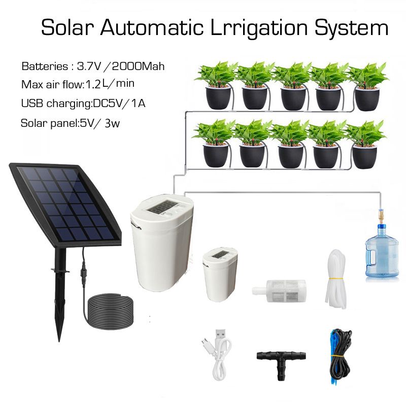 Garden Supplies Outdoor Solar Watering Device, Household Lazy Watering Device, Irrigation Machine, Automatic Watering Device, Potted Watering Device_maomaolike.com