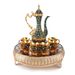 European Fashion Wine Set With Hardware Material Base, Wine Glasses, Wine Pitcher, Relief Print Decoration Crafted Ornaments_maomaolike.com