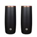 Stainless Steel Highball Cocktail Glass Set, Set Of 2 - Black_maomaolike.com