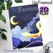 Fantasy Dragon Painting Poster, Soft-toned Whimsical Celestial Scene Poster, Dreamy Night Sky Design To Bring Tranquil Vibe For Bedroom, Living Room_maomaolike.com