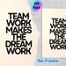 Teamwork Motivational Quote Painting Poster, Minimalist Bold Typographic Poster, Inspirational Message To Boost Team Morale, Ideal For Office And_maomaolike.com