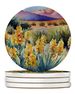 New Mexico Yucca Flower In Watercolor Large Sandstone Coasters Pack Of 4 Absorbent Round Coasters Decor Gifts For Men Or Women, 4 In, Multicolor_maomaolike.com