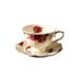 English Style Gold-plated Coffee Cups And Plates, Vintage Rose Edged Ceramic Cups And Plates, European Style Palace Afternoon Tea Cups_maomaolike.com