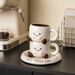 Cartoon Minimalist Ceramic Coffee Cup And Dish Set Gift Box Set_maomaolike.com