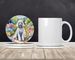 White Poodle Spring Path Large Sandstone Coasters Pack Of 4 Absorbent Round Coasters Decor Gifts For Men Or Women, 4 In, Multicolor_maomaolike.com