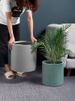 Nordic Style Morandi INS Ceramic Magnesium Oxide Cement Green Plant Flower Pot Modern Extra Large_maomaolike.com