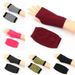 Unisex Striped open-finger wrist cuff for men and women thin knitted children's writing short solid color DIY gloves_maomaolike.com