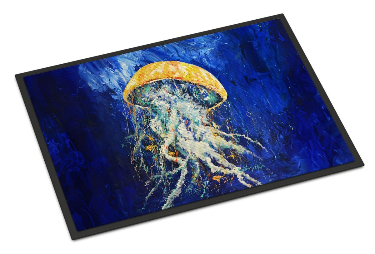 Free Fall Jellyfish Doormat Front Door Mat Indoor Outdoor Rugs For Entryway, Non Slip Washable Low Pile, 24H X 36W_maomaolike.com