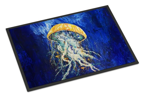 Free Fall Jellyfish Doormat Front Door Mat Indoor Outdoor Rugs For Entryway, Non Slip Washable Low Pile, 24H X 36W_maomaolike.com