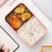 Split Microwaveable Oven Lunch Box With Stainless Steel Tableware_maomaolike.com