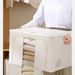Cotton Linen Clothing Storage Box Stackable Closet Organizer_maomaolike.com