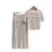 Women's Clothing high grade knitted suit spring and autumn new sweet and gentle short sleeved dress, two pieces_maomaolike.com