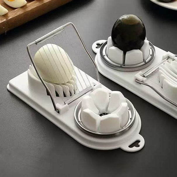 Egg Slicer, Household Stainless Steel Egg Slicer, 2-in-1 For Slicing Preserved Eggs, Century Eggs, And Regular Eggs._maomaolike.com