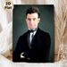 Vintage Gentleman Portrait Painting Poster, Elegant Classic Formal-attire Portrait Poster, Timeless Sophisticated Decor Ideal For Home Study, Office_maomaolike.com