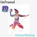 Soccer Player Painting Poster, Vibrant Watercolor-style Colorful Celebrating Soccer Athlete Poster, Dynamic Sports-themed Decor Ideal For Home Gym_maomaolike.com
