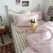 Wholesale INS Japanese Style Mixed Pink Plaid Pure Four-Piece All-Cotton Simple Washed Cotton Solid Color 4-Piece Set_maomaolike.com