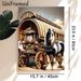 Horse & Ornate Carriage Painting Poster, Vintage Detailed Art Scene Poster, Delivers Rustic Nostalgic Vibe For Living Room, Bedroom_maomaolike.com