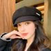 Hot Sale Wool Peaked Beret Women's Season Face-Showing Little Korean Style Knitted Fashion Newsboy British Elegance Painter Cap_maomaolike.com