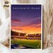 Kenilworth Road Football Stadium Painting Poster, Vibrant Sunset-toned Stylized Stadium Scene Poster, Eye-catching Sports-themed Decor Ideal For Home_maomaolike.com