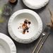 Rock Pattern Ceramic Household Deep Dish Creative Hotel Restaurant Tableware High-end White Dinner Soup Plate_maomaolike.com