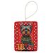 Yorkshire Terrier Holiday Christmas Porcelain Ornament Christmas Tree Hanging Decorations For Home Christmas Holiday, Rectangle, Gift, Multicolor_maomaolike.com