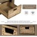 Rustic Storage Bench With 3 Drawers And 3 Rattan Baskets,Shoe Bench For Living Room,Entryway_maomaolike.com