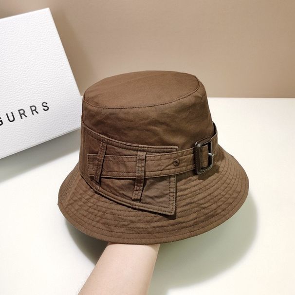 Hot Sale Bucket Hats Fashion Foldable Men Women Sunscreen Fisherman Outdoor Panama Fishing Cap Flat Top Belt Buckle Basin Hat_maomaolike.com