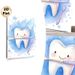 Tooth Fairy Themed Painting Poster, Gentle Watercolor Cute Smiling Tooth With Toothbrush & Butterfly Poster, Cheerful Dental Decor Ideal For Dental_maomaolike.com