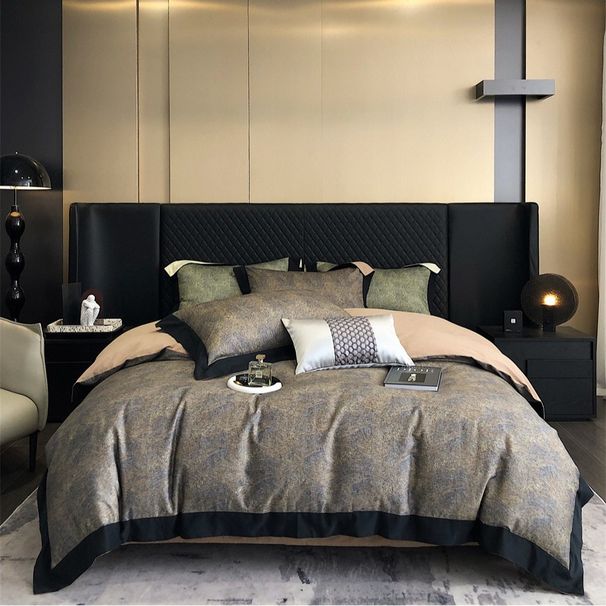 Elegant、Understated 、 Autumn Winter Light Luxury Nordic Style Brushed Four-piece Set, All-cotton, Pure Cotton, Digital_maomaolike.com
