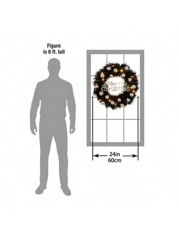 23.6-inch Flocked Wreath Is Suitable For Decorating Parties Under Various Themes. It Comes With A Complimentary Decorative Accessory Package And Can Be Used In Multiple Seasons._maomaolike.com