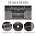 TV Stand Sliding Barn Door Modern&Farmhouse Wood Entertainment Center, Storage Cabinet Table Living Room With Adjustable Shelves For TVs Up To 65",Grey_maomaolike.com