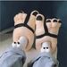 Men Women Winter Big Feet Creative Couples Funny Slippers House Slides Home Soft Warm Cotton Slider_maomaolike.com