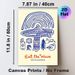 Surf Themed "Eat The Wave" Painting Poster, Playful Hand-drawn Cartoon Style Poster, Whimsical Design With Surf, UFO And Rainbow Elements, Ideal For_maomaolike.com