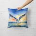 Gull Flying Low Throw Pillow Machine Washable, Indoor Outdoor Decorative Pillow For Couch, Bed Or Patio, 18Hx18W_maomaolike.com