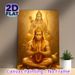 Hindu Deity Hanuman & Rama Themed Painting Poster, Warm-toned Devotional Art Poster, Serene Spiritual Depiction Ideal For Home Prayer Space_maomaolike.com