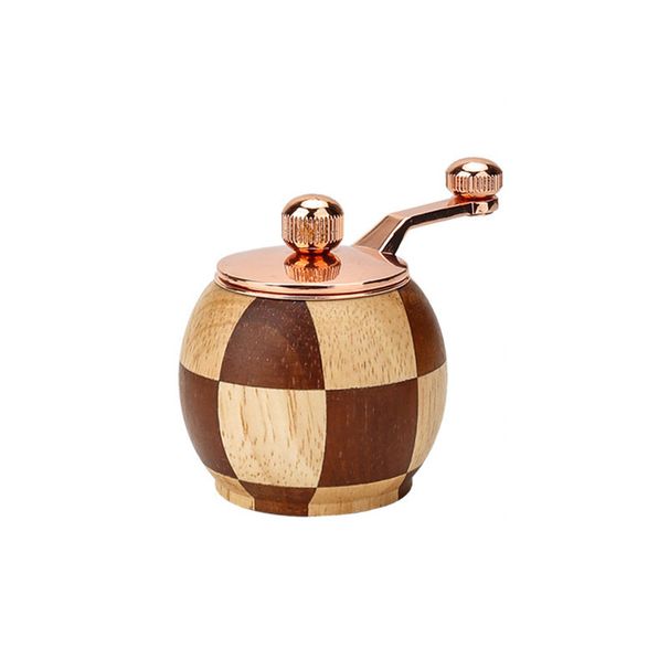 Hand-cranked Spherical Wooden Grinder For Kitchen_maomaolike.com