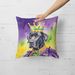 Great Dane King Of Mardi Gras Throw Pillow Machine Washable, Indoor Outdoor Decorative Pillow For Couch, Bed Or Patio, 18Hx18W_maomaolike.com