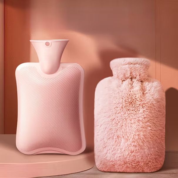 1Pc Comfortable Plush 16.91oz/33.81oz Hand Radiator-PVC Lining, Soft Kettle Suitable For Neck, Back, Shoulder, Leg And Menstrual Relief_maomaolike.com