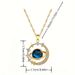 Stainless Steel Clavicle Chain Exquisite Starry Sky Planet Light Luxurious Temperament Gorgeous Necklace Star And Moon_maomaolike.com